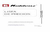LISTA DE PRECIOS - servicio.koblenz.com.mxservicio.koblenz.com.mx/Files/lista de precios 2012.pdf · 00-2491-9 motor lavadora 16 kg dlp 124 $1.666,76 $266,68 $1.933,44 ... 00-3862-0