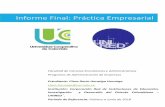 Informe Final: Práctica Empresarialrepository.ucc.edu.co/bitstream/ucc/256/1/Practica empresarial... · informe del cumplimiento de objetivos y propuesta de acciones futura a los