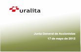 Junta General de Accionistas 17 de mayo de 2012coemac.com/wp-content/uploads/2017/12/Presentacion_JGA_2012.pdf · 2011 y primeros meses de 2012 (incertidumbre económica, elecciones