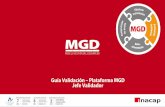 Guía Validación – Plataforma MGD Jefe Validador · pendiente de Validación Seleccionar colaborador a validar Se desplegará el resumen de la Autoevaluación y Evaluación del