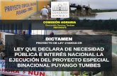 Presentación de PowerPoint - congreso.gob.pe · entre Perú y Ecuador y aprovechar eficientemente el recurso hídrico con fines agropecuarios, así como garantizar su salubridad