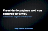 Creación de páginas web con editores WYSIWYGemac.uv.es/web/presentaciones/sesion5.pdfEjercicio 2 Crea una nueva página web en tu sitio, con las siguientes características: Deﬁne