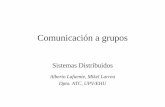 3-Comunicacion a grupos · distribuida Soporte de comunicación a grupos Soporte de comunicación a grupos Soporte de comunicación a grupos Aplicación distribuida Aplicación distribuida