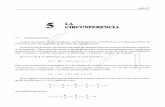 análisis de la ecuación general AB D EF0 - fic.umich.mxlcastro/circunferencia.pdf · Solución: Se sabe que del trinomio cuadrático , es el cuadrado x2 51x x2 del primer término