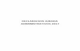 DECLARACION JURADA ADMINISTRATIVOS 2017 - unjbg.edu.pe · declaracion jurada (datos personales) - 2017 centro laboral (indicar) ... declaraciÓn de parentesco de consanguinidad y
