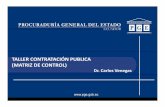 TALLER CONTRATACIÓN PUBLICA (MATRIZ DE CONTROL) DE CONTROL Dr.pdf · FORMA DE PAGO : cláusula contractual PLAZO: cláusula contractual. ... CONSTRUCCIÓN DE LA MATRIZ DE CONTROL