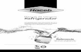 Manual de Usuario Refrigerador - Haceb | Fabricantes y ... · fuga de agua por condensación en el tubo intercambiador ubicado en la parte trasera de la nevera ... como entradas de