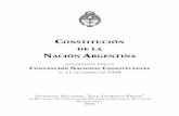 ConstituCión de la naCión argentina - jdperon.gov.arjdperon.gov.ar/institucional/cuadernos/Cuadernillo7.pdf · la verdadera libertad, a la auténtica fraternidad de los argentinos.