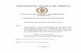 UNIVERSIDAD TÉCNICA DE AMBATO - repositorio.uta.edu.ecrepositorio.uta.edu.ec/bitstream/123456789/1973/1/MSc.25.pdf · TEMA ... 2.4.1.2 Estudio de Operaciones Unitarias Criticas ...