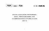 EVALUACIÓN INTERNA DEL PROGRAMA DE COMEDORES …data.evalua.cdmx.gob.mx/docs/evaluaciones/internas/2014/ei_pcp... · suministro de raciones de alimento diario preparadas de acuerdo
