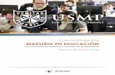 CONVOCATORIA 2016 MAESTRÍA EN EDUCACIÓN - EUCIM · CONVOCATORIA 2016 MAESTRÍA EN EDUCACIÓN ... regiones: Tumbes, Piura, Lambayeque, Amazonas y Cajamarca) 1996 - 2002; Universidad
