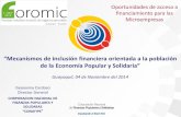 Presentación de PowerPoint - finanzaspopulares.gob.ec · acumulación de capital Economía Empresarial privada ... IV Mecanismos de Inclusión Financiera Orientada a la Economía