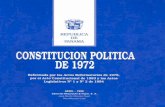 CONSTITUCION POLITICA DE 1972 - meduca.gob.pa · lArtículo 5. El territorio del Estado panameño se divide políticamente en Provincias, éstas a su vez en Distritos y los Distritos