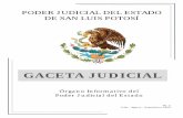 GACETA JUDICIAL - stjslp.gob.mx Julio - Agosto... · través del Secretariado Ejecutivo de Pleno y Carrera Judicial, en términos de los artículos 145 de la Ley Orgánica del Poder