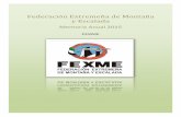 Federación Extremeña de Montaña y Escaladafexme.com/wp-content/uploads/MEMORIA ANUAL FEXME 2015.pdf · Objetivo 12: Gestionar la utilización de los materiales deportivos en las