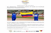 En atletismo, Colombia vuelve al ruedo en Festival ... · lanzamiento de martillo, y Anyela Rivas, en impulsión de bala. Varones: Isidro Montoya, en 100 metros planos; ... de dobles,