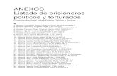 ANEXOS Listado de prisioneros políticos y torturadosmemoriaviva.com/Tortura/Lista de Presos Politicos CHILE 1973-1990.pdf · ANEXOS Listado de prisioneros políticos y torturados