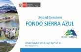 Unidad Ejecutora FONDO SIERRA AZUL - INICIO · METAS SIERRA AZUL 2017 1. PIP FINANCIADOS POR EL FONDO SIERRA AZUL Riego tecnificado Ha 5000 Construcción de Microreservorios (500-1000