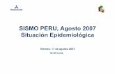 SISMO PERU, Agosto 2007 Situación Epidemiológica · tupac amaru inca ubicaciÓn geografica de la provincia de pisco la provincia de pisco se encuentra a 290 km al sur de lima, su