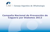 Campaña Nacional de Prevención de Ceguera por Diabetes 2012 · Antigüedad de la diabetes Tratamientos ... 25 o más 0 0,0% Nunca 0 0,0% Total 1094 100% 176 738 60 1 2 0 0 100 200