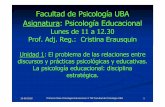 Facultad de Psicología UBA Asignatura: Psicología ... · en relaciones de poder (Baquero 2002, ... de criterios y decisiones educativas en base a supuestos sobre educabilidad de
