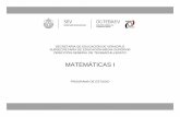 SECRETARÍA DE EDUCACIÓN DE VERACRUZ … · Distribución de bloques 7 ... El establecimiento del Sistema Nacional de Bachillerato (SNB) ... Matemáticas I que pertenece al campo