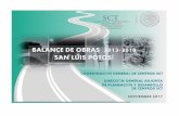 BALANCE DE OBRAS 2013-2018 SAN LUIS POTOSÍ - gob.mx · balance de obras en la entidad, noviembre ... 11 caÑas-ignacio allende (puente) ... morelos-juan sarabia-el bozal-lavictoria-la