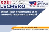 Sector lácteo costarricense en el marco de la apertura ...proleche.com/wp-content/uploads/2017/10/Charla1.pdf · Fuente: CNPL con datos FAO y de puntos de venta, 2017. Costa Rica: