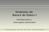 Sistemas de Bases de Datos I - Introducción y Conceptos ... · S. de Bases de Datos I – ESI – EMT – CETP – 2016 – A/S Leonardo Carámbula Base de Datos •Elementos que