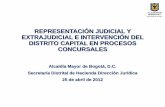 REPRESENTACIÓN JUDICIAL Y EXTRAJUDICIAL E … · Alcaldía Mayor de Bogotá, D.C. Secretaría Distrital de Hacienda Dirección Jurídica ... decreto 1421 de 1993, Ley 601 de 2000