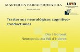 Trastornos neurológicos cognitivo-conductuales - Psicología · 2007-2009 BIENIO 2007-2009 MASTER EN PAIDOPSIQUIATRIA Trastornos neurológicos cognitivo-conductuales Dra S Boronat