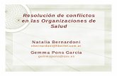 Resolución de conflictos en las Organizaciones de Salud Congreso San Juan/Datos/3008-1000... · Resolución de conflictos en las Organizaciones ... La relación existente entre la