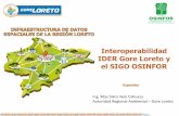 Interoperabilidad IDER Gore Loreto y el SIGO OSINFOR · Legislativo Nº 1085. •Es el encargado a nivel nacional, de supervisar y fiscalizar el aprovechamiento sostenible y la ...