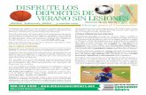 DISFRUTE LOS DEPORTES DE VERANO SIN LESIONES Briefs/spanish/summer... · Este Mensaje para el Consumidor le da sugerencias de cómo puede jugar la mayoría de los deportes de equipo