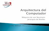 Máquina de von Neumann Jerarquía de Niveles Lic.Ms. William … · Conecta con el mundo exterior ... hardware (cableada) y “microprogramada” (varias microinstrucciones por instrucción)