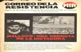 CORREO DE LA RESISTENCIA - marini-escritos.unam.mx · • EL FREISMO y LA DICTADURA MILITAR . A PROPOSITO DEL DOCUMENTO ... en Chile 25 La Dina asesina a una familia ... de la dictadura
