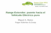 Range Extender: puente hacia el Vehículo Eléctrico puro · El usuario final confiará más en el vehículo eléctrico futuro si llega a través de una solución-puente con tecnologías