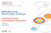 BBVA Bancomer Metodologías de Riesgo Collection Score: … · Proceso de actualización bayesiano L ( S |T 1, å , T P+ 1) ß L :T ... No tiene una distribución a priori conjugada,