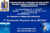 ADSORCIÓN DE FLUORURO EN SOLUCIÓN ACUOSA SOBRE CARBÓN DE ...retac.cimav.edu.mx/wp-content/uploads/2011/03/9-Nahum-Medellin.pdf · 3.1 Metodología experimental Tabla 1. Propiedades