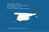 Informe anual del Sistema Nacional de Salud 2013 Comunidad Valenciana · Informe Anual del Sistema Nacional de Salud de España, 2013 – Comunidad Valenciana 1 Informe anual del