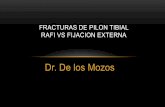 Dr. De los Mozos · 2017-05-22 · fijador externo Hoffman con pines en tibia y ... 22/2/16 Retirada de FE y reducción abierta con fijación interna de fractura pilón tibial con