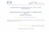 JUZGADO MERCANTIL Nº12 DE MADRID - ac-in.es · Que presenta la Administración Concursal ... concurso se efectuara según el procedimiento ordinario, ... de solicitud de declaración
