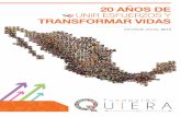 TRANSFORMANDO TRABAJAMOS? - Fundación Quieraquiera.org/site/downloads/informes/informe-quiera-2013.pdf · • Se publica el Manual de Terapia : ... • Se lleva a cabo el cambio
