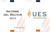 INFORME RECTOR 2013 - ues.mx del... · plataforma educativa ofrece a profesores y estudiantes información, herramientas y ... Comercio Internacional y Entrenamiento Deportivo. En