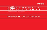 Resoluciones Conferencia Política 2011 - estaticos.elmundo.esestaticos.elmundo.es/documentos/2011/10/02/conclusionesPSOE.pdf · ... en el que una parte de la humanidad envejece y