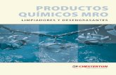 PRODUCTOS QUÍMICOS MRO - Soluciones de alto rendimiento y lubricantes para MRO/Limpiadores... · Q Pulpa y papel Q Agua y aguas residuales Q Procesamiento químico Q Refinerías