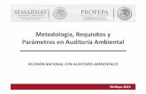 Metodología, Requisitos y Parámetros en Auditoría Ambiental · • Norma mexicana en materia de auditoría ... Resguardo necesario de: Copia fiel del informe (primera y última