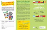 Consejos de ADICAE Premiamos para el inmigranteproyectos.adicae.net/.../tripticoinmigrantes/pdf/triptico.pdf · pagar el agua y la luz de mi casa. El producto ideal son las LIBRETAS