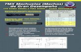 TMX Machuelos (Machos) de Gran Desempeño - toolmex.com · t USA: TMXTOOL t Internaconal: t supportttoolsco CON BANDA AMARILLA PARA ACEROS Y ACEROS INOXIDABLES TMX Machuelos (Machos)