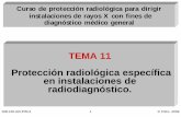 TEMA 11 Protección radiológica específica en instalaciones de ... · • Posiciones relativas de la zona con la dirección del haz primario. • Características de los muros.